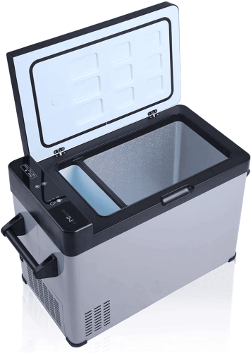 Mini Refriger for Car, DC12/24V, -7.6°F to 68°F, Car Refrigerator, Mini Freezer for Driving, Travel, Fishing, Outdoor or Home Use 52qt Mini Refriger for Car, DC12/24V, -7.6°F to 68°F, Car Refrigerator, Mini Freezer for Driving, Travel, Fishing, Outdoor or Home Use 52qt