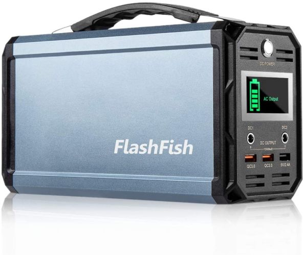 300W Solar Generator, FlashFish 60000mAh Portable Power Station Camping Potable Generator, CPAP Battery Recharged by Solar Panel/Wall Outlet/Car 300W Solar Generator, FlashFish 60000mAh Portable Power Station Camping Potable Generator, CPAP Battery Recharged by Solar Panel/Wall Outlet/Car
