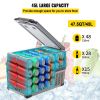 VEVOR 12 Volt Refrigerator 45L(48qt) Fast Cooling Portable Freezer with App Control(-4Â°F~68Â°F) Car Fridge with 12/24v DC & 110-240v AC for Travel