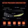 VEVOR 2PCS Rechargeable Headlamp, 350 lumens 230Â° Wide Beam