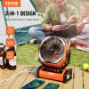 VEVOR Portable Fan Rechargeable 9 inch, Battery Powered Fan with LED Lantern, 4 Speeds Adjustable & 45Â°/90Â°Automatic Swivel & Timer