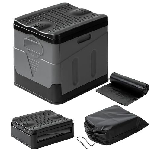 Portable Toilet With Handbag, Collapsible Emergency Toilet With Lid - Not Shipped On Weekends Portable Toilet With Handbag, Collapsible Emergency Toilet With Lid - Not Shipped On Weekends