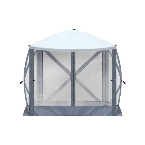 6.8X7.2ft Light Gray And Dark Gray Contrasting Quadrilateral Automatic Folding Tent