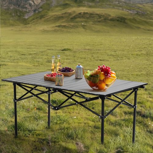 Black Camping Roll Table Carbon Steel Straight Pipe 100kg Black Camping Roll Table Carbon Steel Straight Pipe 100kg