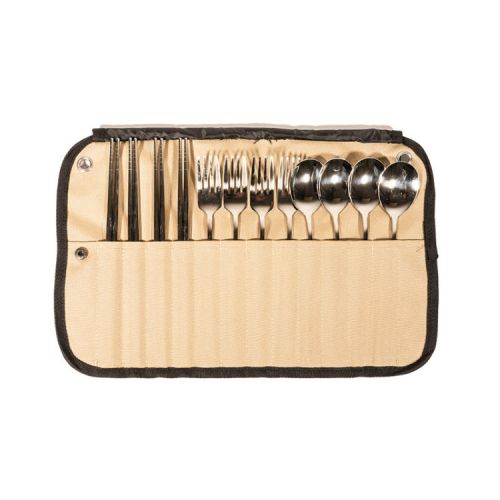 Outdoor Camping Cutlery Set With Storage Bag