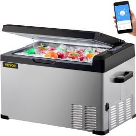 VEVOR 12 Volt Refrigerator, Portable Refrigerator (-4Â°F~68Â°F) With APP Control Car Compressor Fridge Cooler 12V/24V DC and 110-220V AC For Camping (default: default)