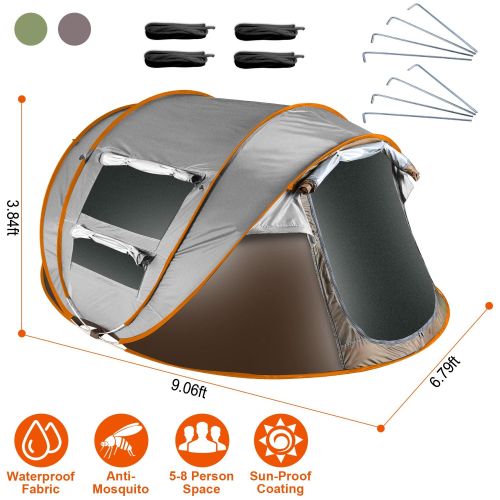 Pop Up Tent Automatic Setup Camping Tent Waterproof Instant Setup Tent with 4 Mosquito Net Windows Carrying Bag for Hiking Climbing Adventure Fis Pop Up Tent Automatic Setup Camping Tent Waterproof Instant Setup Tent with 4 Mosquito Net Windows Carrying Bag for Hiking Climbing Adventure Fis