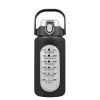 Glass Water Bottle Sports Water Bottle Motivational Water Bottle Water Intake Tracker Bottle with Straw Time Marker Silicone Sleeve Handle for Gym Wor