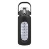 Glass Water Bottle Sports Water Bottle Motivational Water Bottle Water Intake Tracker Bottle with Straw Time Marker Silicone Sleeve Handle for Gym Wor