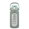 Glass Water Bottle Sports Water Bottle Motivational Water Bottle Water Intake Tracker Bottle with Straw Time Marker Silicone Sleeve Handle for Gym Wor
